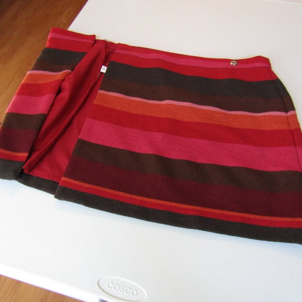 Loft Stripe Wrap Skirt - Picture 4 of 6